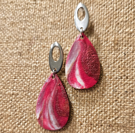 Pink and Silver Drop