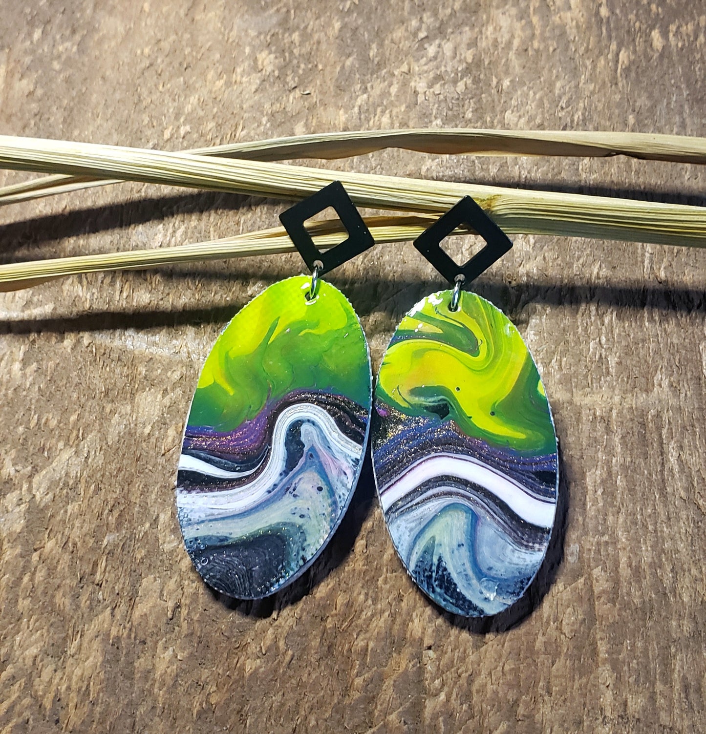 Green and Purple Rave Swirl