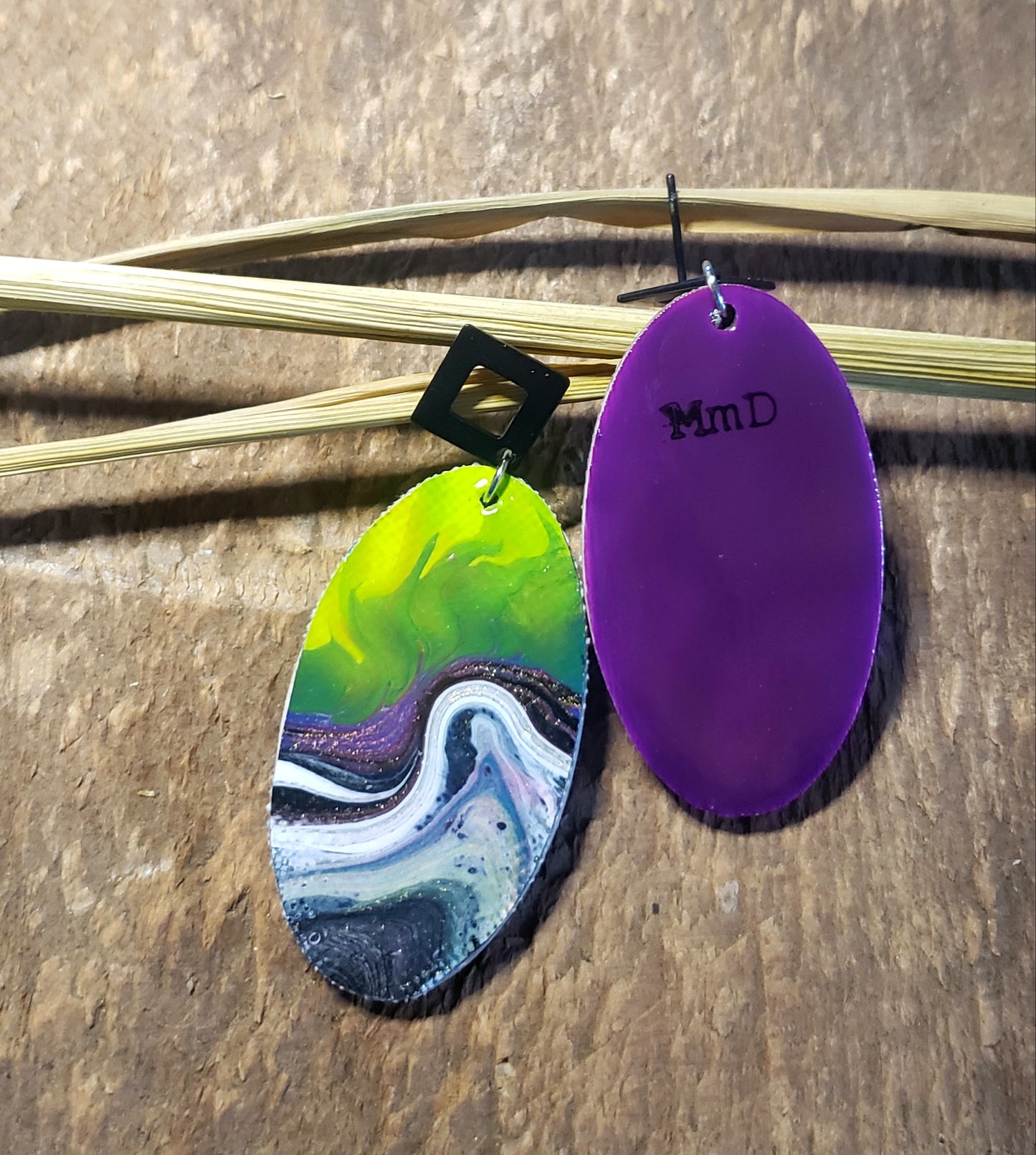 Green and Purple Rave Swirl