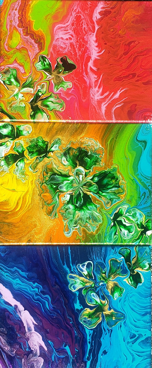 Shamrock Rainbow Triptych