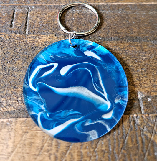 Blue and Silver Swirl 2